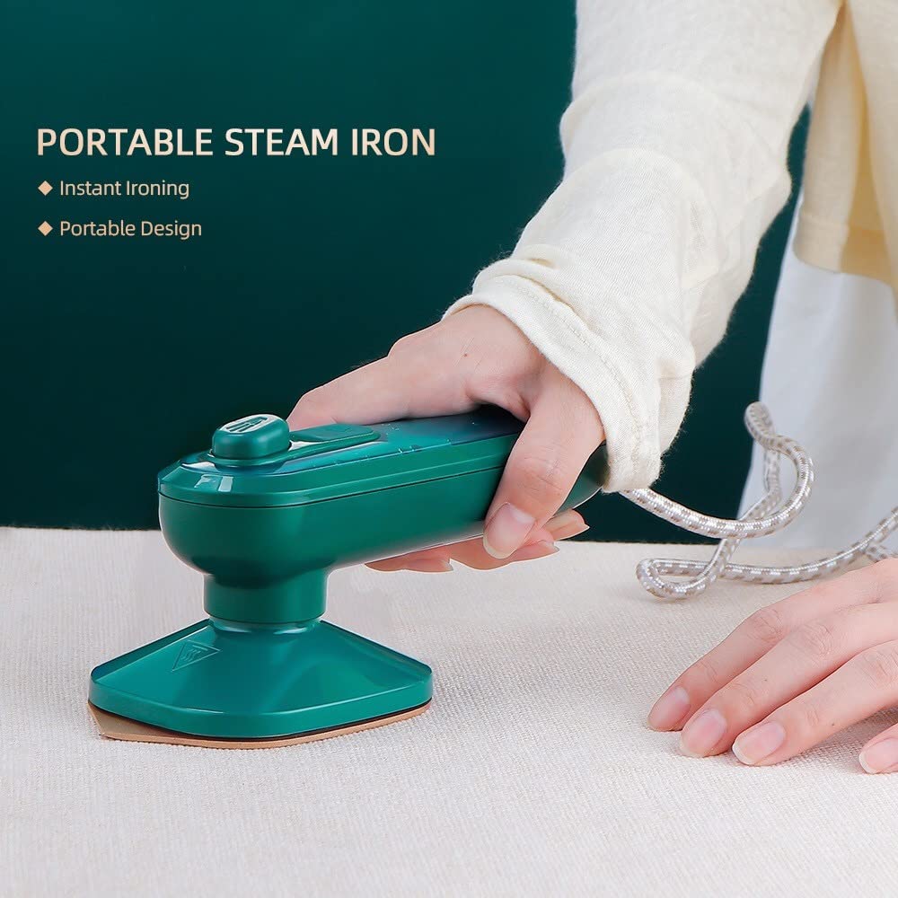 Mini Steam Iron Handhled Garment Steamer - Portable Travel Clothes Iron, Fast Heat-Up & Compact Design