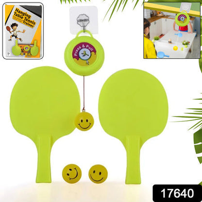 Portable Hanging Table Tennis Trainer - Indoor Self Training Set With 3 Balls