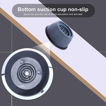 Anti Vibration Pads With Suction Cup Feet - Shock Absorbing Feet For Washing Machine & Appliances