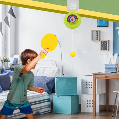 Portable Hanging Table Tennis Trainer - Indoor Self Training Set With 3 Balls