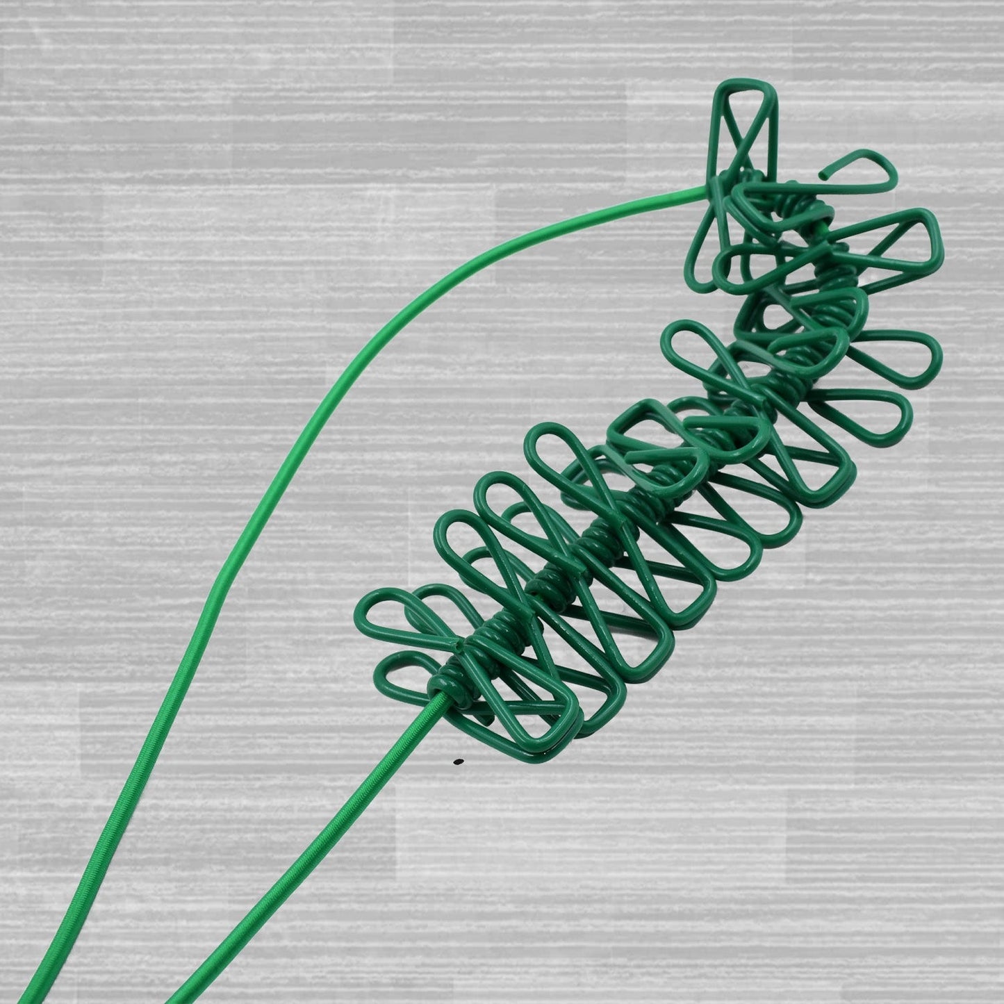 Elastic Cloth Drying Rope with 12 Metal Clips – Portable Clothes Line for Home & Travel